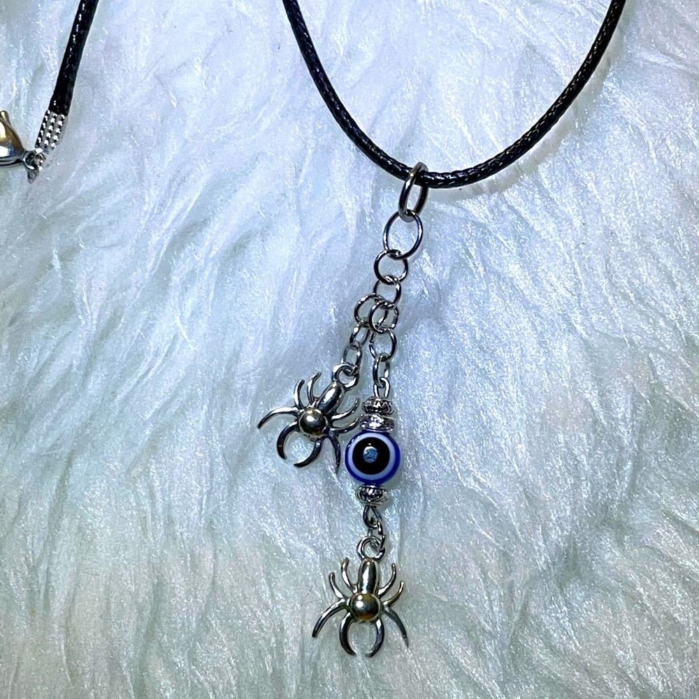 Spider 🕷🧿 Themed Leather Cord Necklace